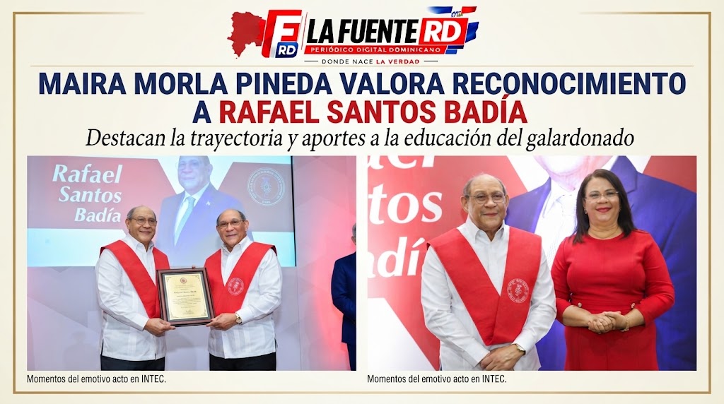 Maira Morla Pineda valora reconocimiento a Rafael Santos Badía como Profesor Honorífico de INTEC
