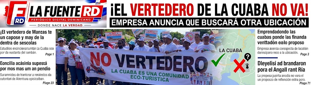 El alcalde de Los Alcarrizos, Junior Santos, informando la decisión del presidente Luis Abinader de no vertedero en La Cuaba.Fuente externa