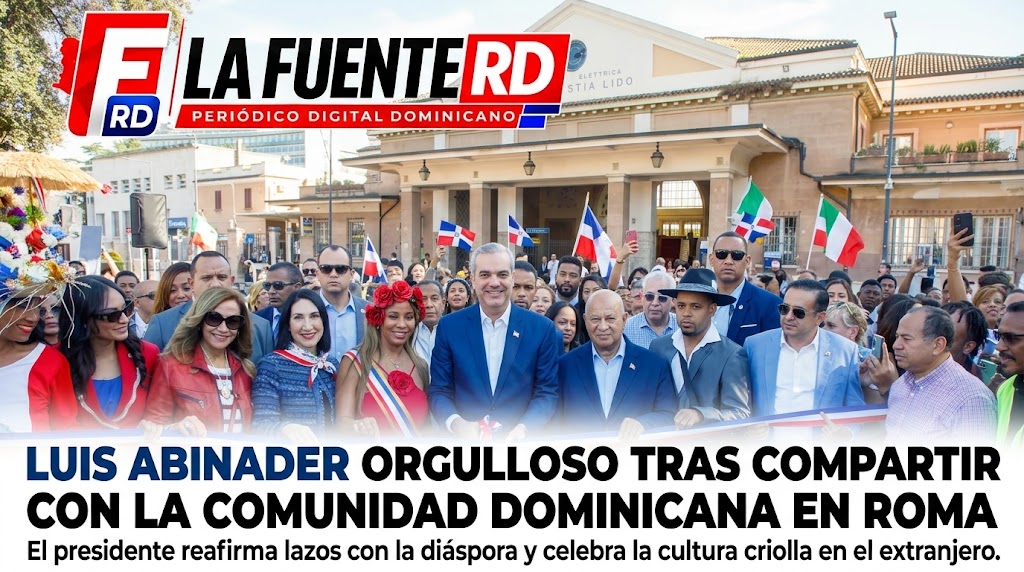 El presidente Luis Abinader encabezó este domingo, junto a la primera dama, Raquel Arbaje, la inauguración de la Parada Dominicana en Roma, una iniciativa que celebra la cultura, las tradiciones y la identidad nacional, y también reconoce el aporte de la diáspora dominicana en Italia.