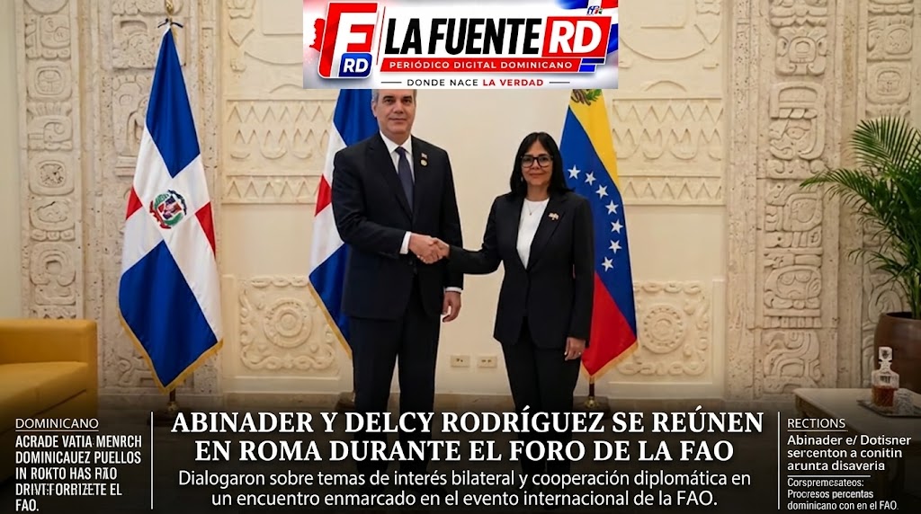 Abinader y Delcy Rodríguez se reúnen en Roma, buscando soluciones a los combustibles.